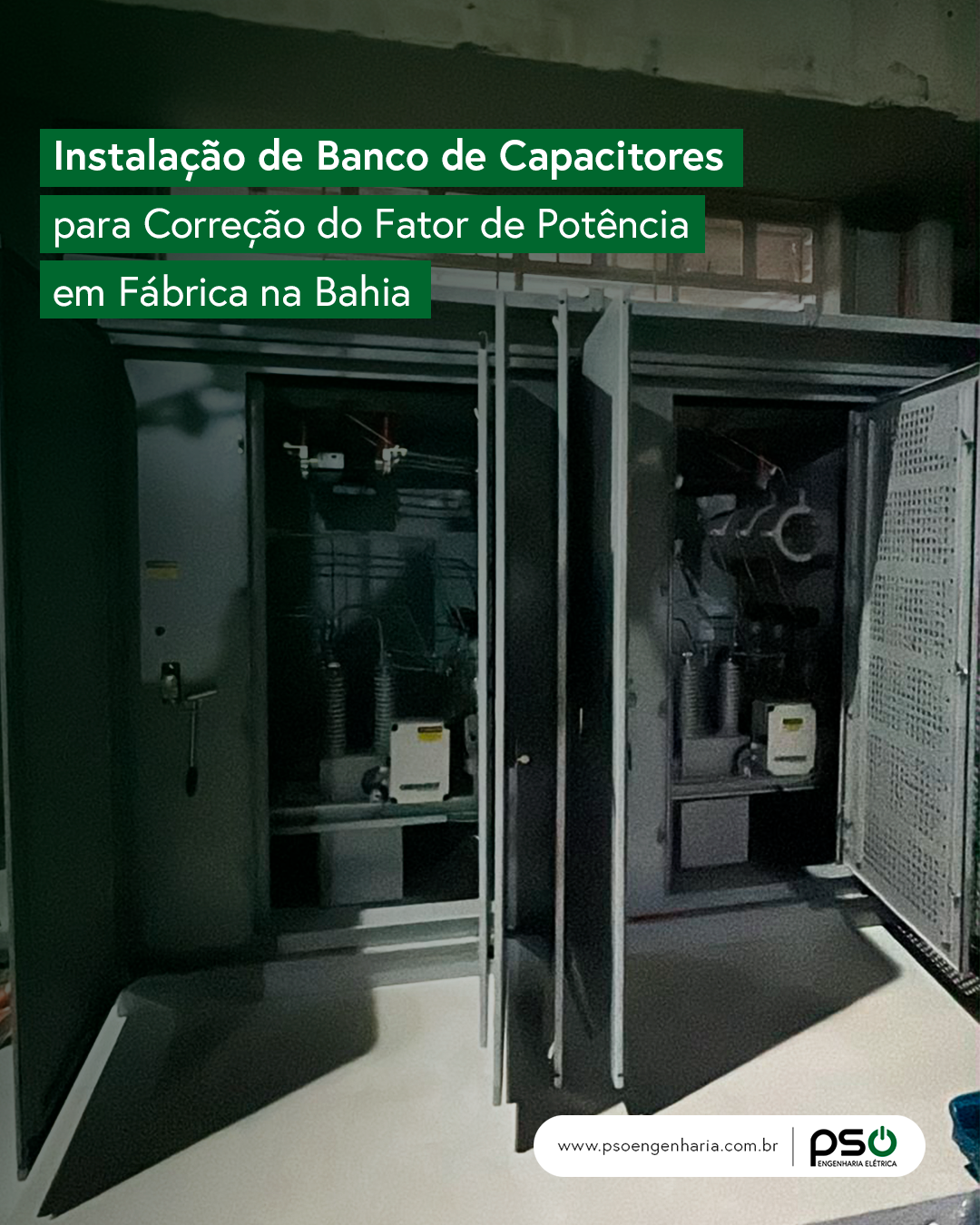 Registro do projeto — Instalação de banco de capacitores para correção do fator de potência